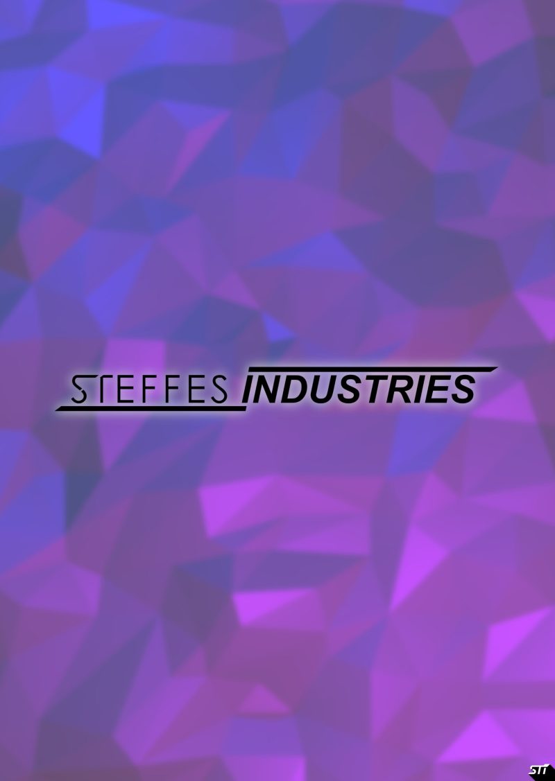 Ein elegantes Poster im A2-Format mit dem Schriftzug "Steffes Industries" in stilvoller Typografie, perfekt für moderne und professionelle Räume.