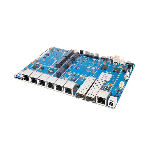 Banana Pi BPI-R4 Pro (8GB)  - 2x 10GbE SFP+ Steckplätze, 7x 10GbE/2.5GbE/GbE RJ45-Anschlüsse, WiFi 7